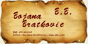 Bojana Bratković vizit kartica